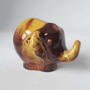 BMP Vintage Harvest Gold Miniature Squat Elephant Blue Mountain Pottery Canada